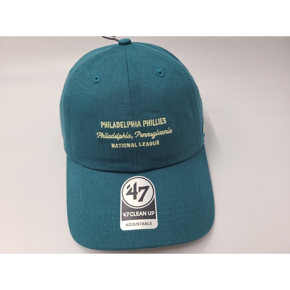 Philadelphia Phillies 47 Brand Clean Up Strapback Adjustable Hat Cap MLB Blue